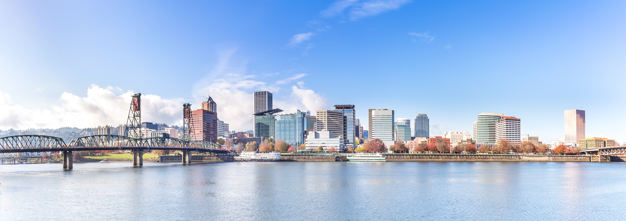 Portland downtown from across the Willamette River